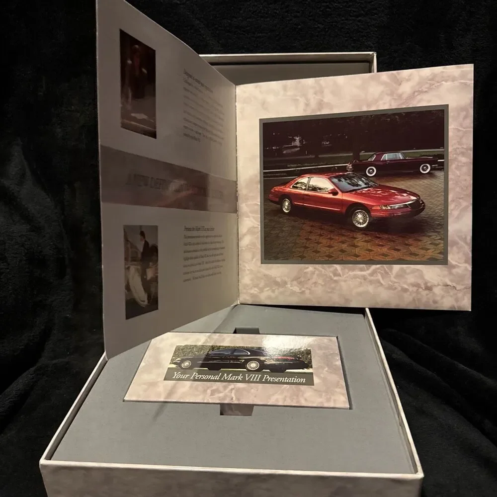 1993 Lincoln Mark VIII Luxury Prestige Sales Brochure & VHS Tape in Box